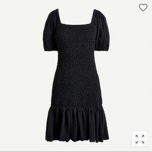 J. Crew Smocked puff-sleeve knit dress